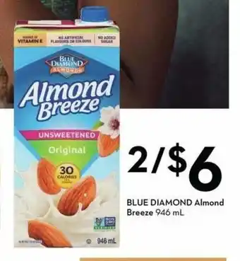 Sobeys BLUE DIAMOND Almond Breeze 946 mL offer