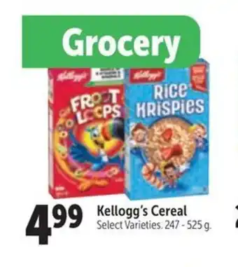 Family Foods Kellogg's Cereal Select Varieties 247-525g offer