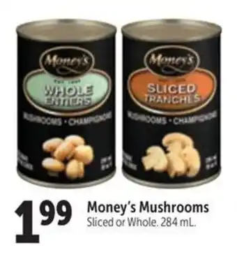 Money's Mushrooms Sliced or Whole 284 mL