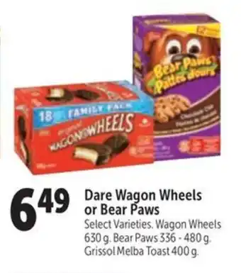 Family Foods Dare Wagon Wheels or Bear Paws offer