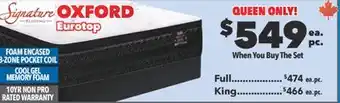 Surplus Furniture Oxford king mattress set offer