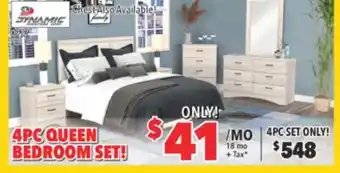Surplus Furniture Aurora oak 4-piece queen bedroom set offer