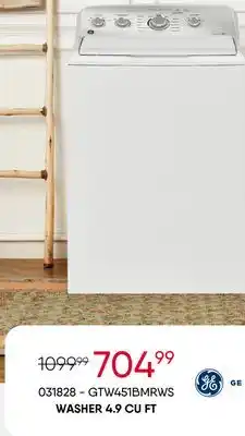 Meubles RD Ge appliances washer 4.9 cu ft offer
