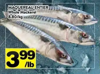 Supermarché PA Whole Mackerel 8.80/kg offer