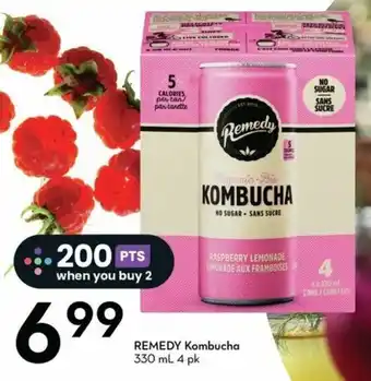 Sobeys REMEDY Kombucha 330mL 4 pk offer