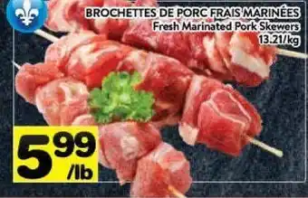 Supermarché PA Fresh marinated pork skewers offer