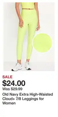 Old Navy Old navy extra high-waisted cloud+ 7/8 leggings for women offer