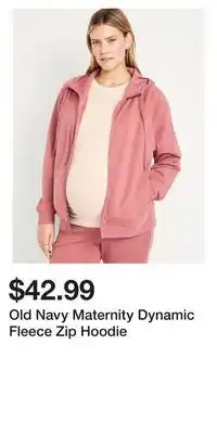Old Navy Old navy maternity dynamic fleece zip hoodie offer