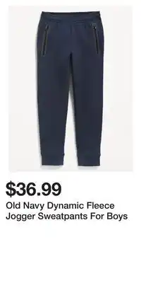 Old Navy Old navy dynamic fleece jogger sweatpants for boys offer