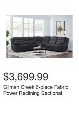Costco Gilman creek 6-piece fabric power reclining sectional offer