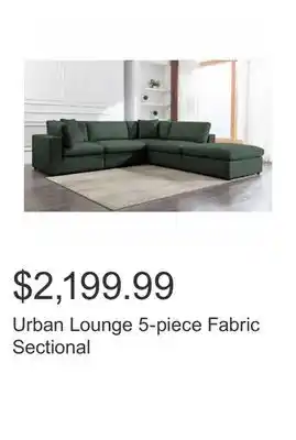 Costco Urban lounge 5-piece fabric sectional offer