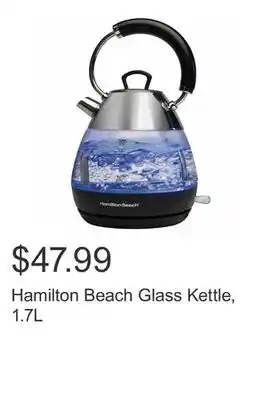 Costco Hamilton beach glass kettle, 1.7l offer