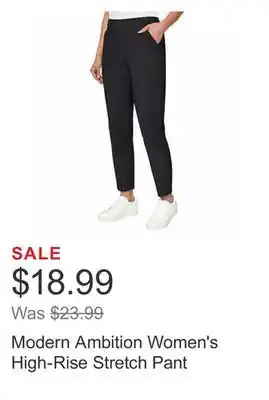 Costco Modern ambition women's high-rise stretch pant offer
