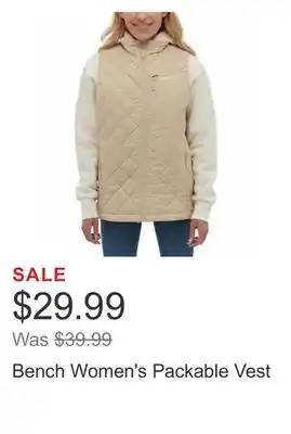 Costco Bench women's packable vest offer