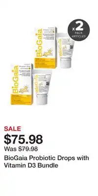 Well Biogaia probiotic drops with vitamin d3 bundle offer