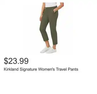 Costco Kirkland signature women's travel pants offer