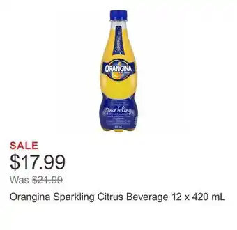 Costco Orangina sparkling citrus beverage 12 x 420 ml offer