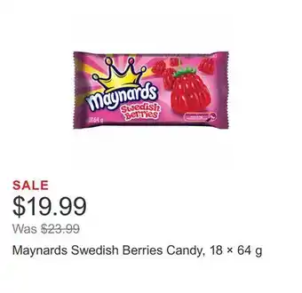 Costco Maynards swedish berries candy, 18 × 64 g offer