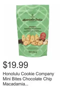 Costco Honolulu cookie company mini bites chocolate chip macadamia shortbread cookies, 454 g offer