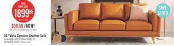 The Brick Vivia top-grain genuine leather sofa - caramel offer
