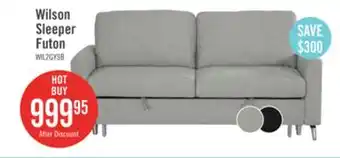 The Brick Wilson linen-look fabric sleeper sofa - solis grey offer