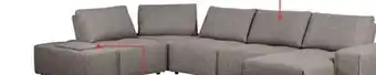 The Brick Modera 7-piece linen-look fabric modular sectional with 1 console - grey offer