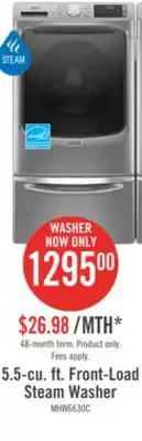 The Brick Maytag 5.5 cu. ft. front-load washer with extra power mhw6630hc offer