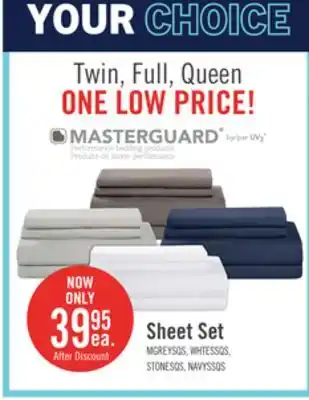 The Brick Masterguard ultra advanced 4-piece queen sheet set - grey offer