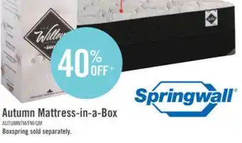 The Brick Springwall autumn tight top twin mattress-in-a-box offer