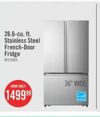 The Brick Hisense 26.6 cu. ft. french-door refrigerator - rf27a3fse offer