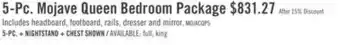 The Brick Mojave 5-piece queen bedroom package offer