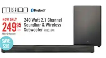 The Brick Mission soundbar with wireless subwoofer - msb21 offer