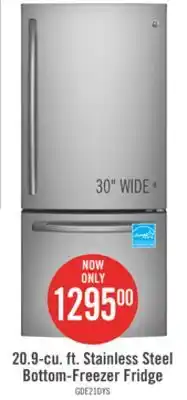 The Brick Ge 20.9 cu. ft. bottom-freezer refrigerator - gde21dyrkfs offer