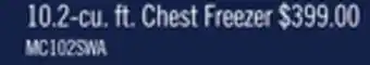The Brick Midea 10.2 cu. ft. chest freezer mc102swar0rc1 offer