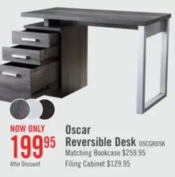 The Brick Oscar reversible desk - distressed grey offer