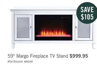 The Brick Margo glam electric fireplace offer