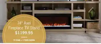 The Brick Axel 74 electric fireplace tv stand offer