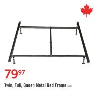The Brick Twin/full/queen metal glide bed frame offer