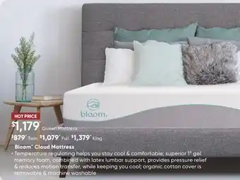 Sleep Country Bloom cloud mattress offer