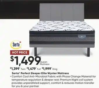 Sleep Country Serta perfect sleeper elite wynter mattress offer