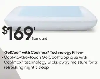 Sleep Country Gelcool with coolmax technology pillow offer