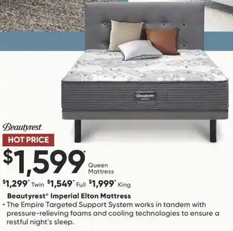 Sleep Country Beautyrest imperial elton mattress offer