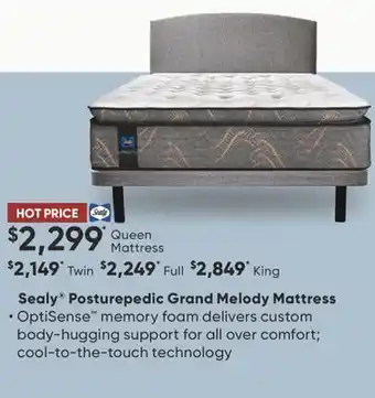 Sleep Country Sealy posturepedic grand melody mattress offer