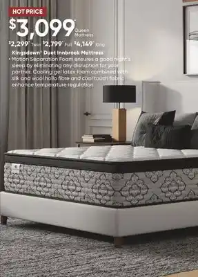 Sleep Country Kingsdown duet innbrook mattress offer