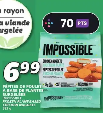 IGA Impossible frozen plant-based chicken nuggets offer