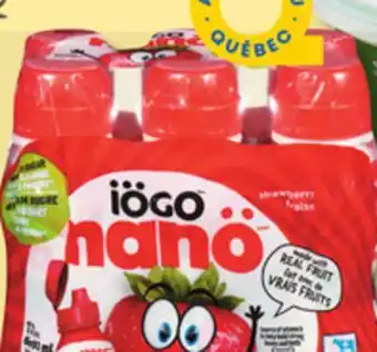 IGA Iögo nanö drinkable yogurt offer