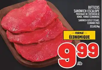 Metro Biftecks sandwich-escalope | sandwich-cutlet steaks offer
