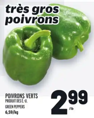 Metro Poivrons verts | green peppers offer