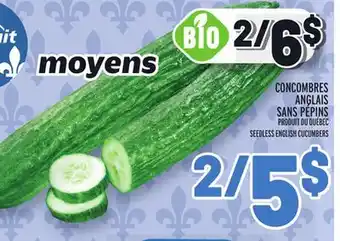 Metro Concombres anglais sans pépins | seedless english cucumbers offer