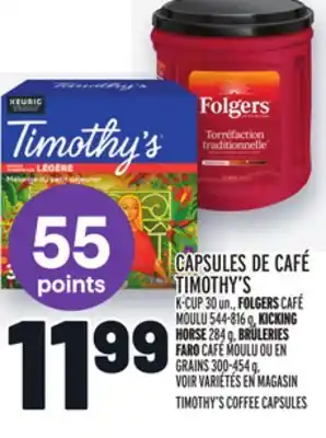 Metro Capsules de café timothy's | timothy's coffee capsules offer